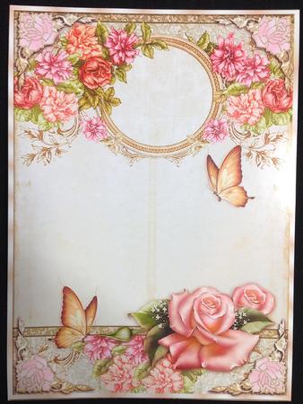 Floral Shield with Rose Insert 5.5x7.5 by Carol Bath 