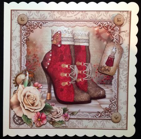 Red Steampunk Boots by Carol Bath 
