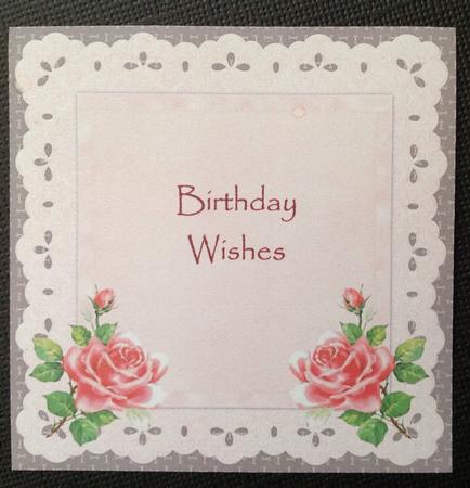 Vintage Birthday Cake Insert by Carol Bath 