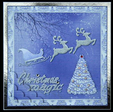 Christmas Sleigh Stacker Card by Carol Bath 