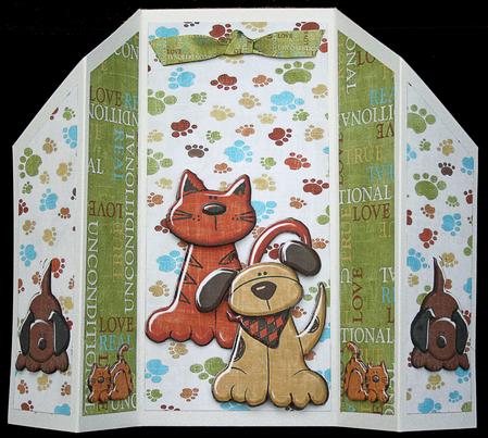 True Friends Tri Fold Card by Carol Bath 