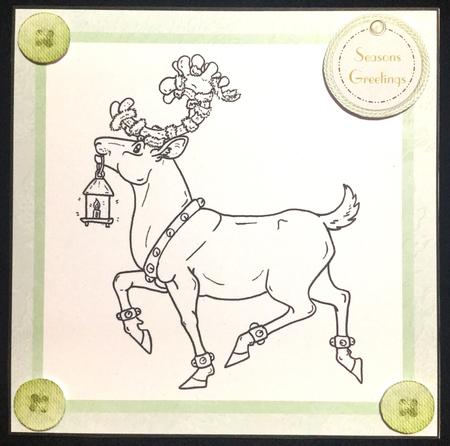 Reindeer with Lantern by Carol Bath 