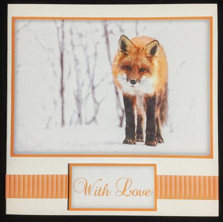 Winter Fox Watercolour Pyramid Topper by Carol Bath 
