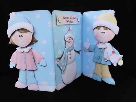 Snow Much Fun Shaped Tri Fold Card Kit by Carol Bath 