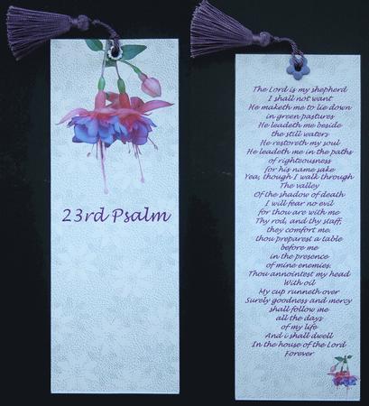 The 23rd Psalm Bookmark by Carol Bath 