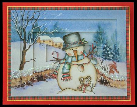 Sammy the Snowman and His Friend Inverted Pyramid by Carol Bath 