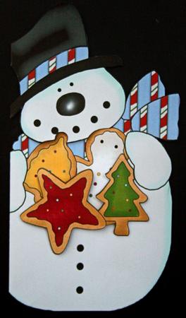 Christmas Snowman Shaped Card 1 by Carol Bath 