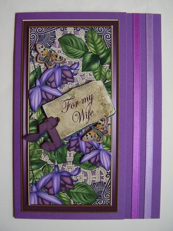 Lilac Fushsia for My Wife Dl Topdown Topper by Carol Cadman