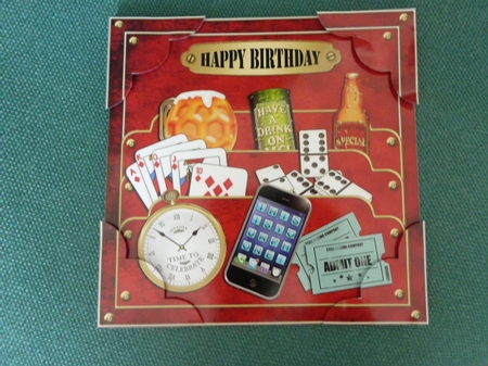8 x 8 Just for Men Birthday Scalloped Corner by Carol Saunders 