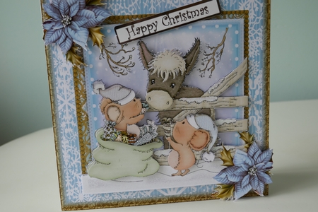 Special Christmas Friends Card Front Kit by Carol Saunders 