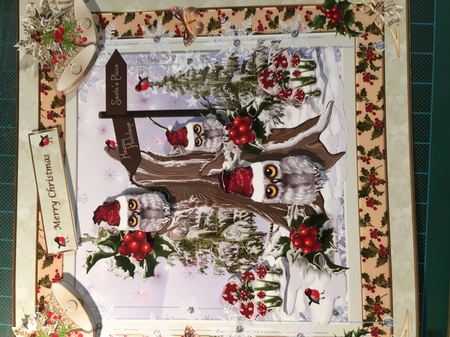 Christmas Owl Topper 2 by Carol Saunders 