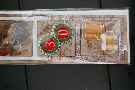 30th Beer Birthday trio card front by Carol Saunders 