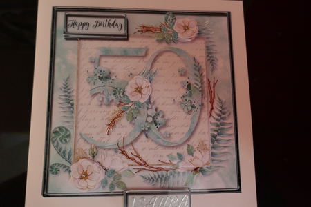 Floral Number Card Topper - 50th Birthday Featured Gallery Photo