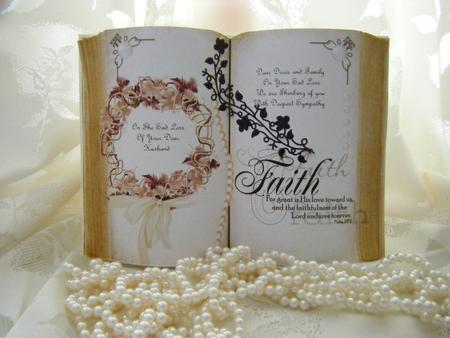 Faith Book Card Topper by Carol Downham