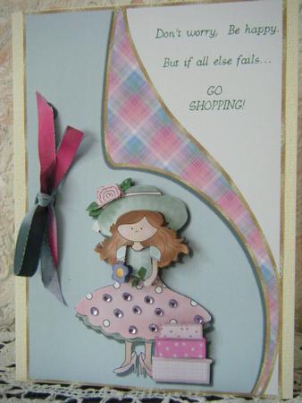 Go Shopping Card Topper by Carol Downham