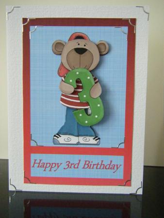 3rd Birthday Teddy Step by Step by Carol Downham