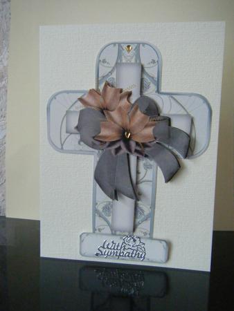 Autumnal Cross Decoupage by Carol Downham