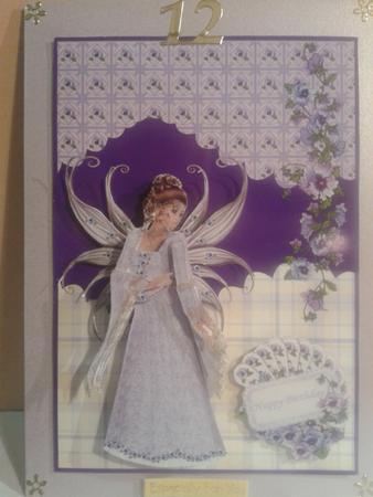 Pansy Fairy Card Kit with With Decoupage, Pyramid and Toppers by Carol Pollock