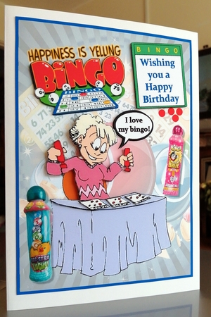 Happiness is yelling bingo by CAROL LODGE