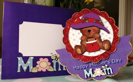 Teddy Bear Wishes - Mothers Day Rocker Card by CAROL LODGE