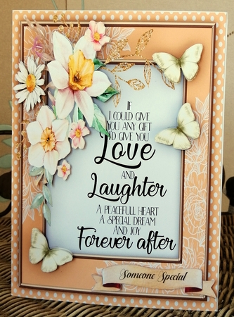 A5 Beautiful Daffodil Haze  with Verse by CAROL LODGE