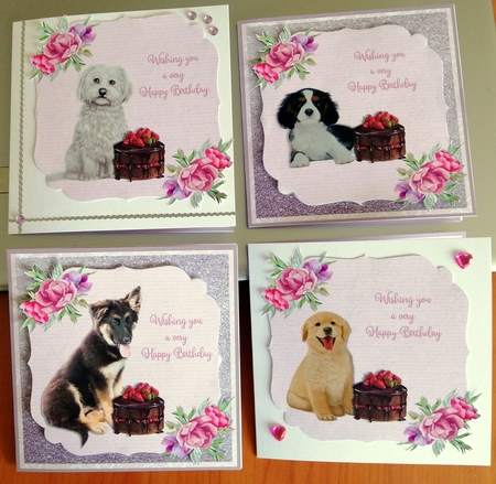 BIRTHDAY DOG TOPPERS by CAROL LODGE