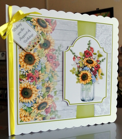 Mason Jar of Flowers 5 by CAROL LODGE