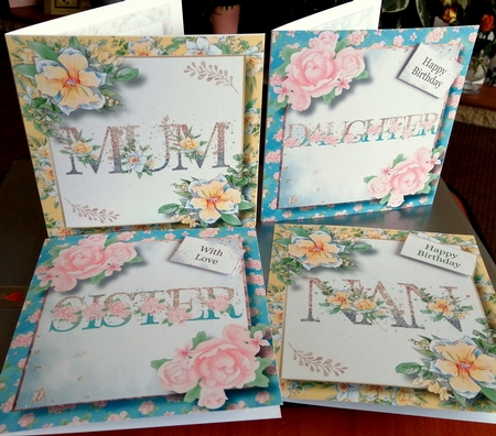 Family Names Pretty Flowers QUICK TOPPER Bumper Kit by CAROL LODGE