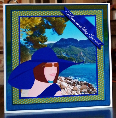 Lady in Blue Hat by CAROL LODGE