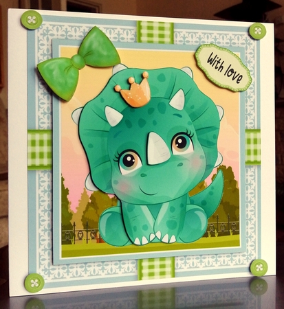 Gorgeous Birthday Dinosaur 3 8x8 Mini Kit by CAROL LODGE