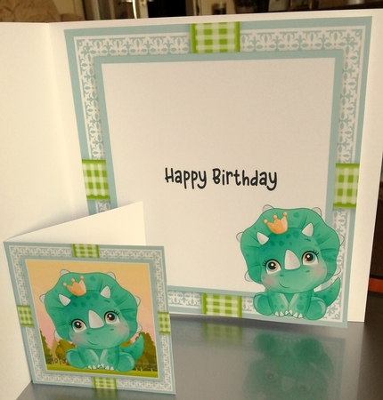 Gorgeous Birthday Dinosaur 3 8x8 Mini Kit by CAROL LODGE