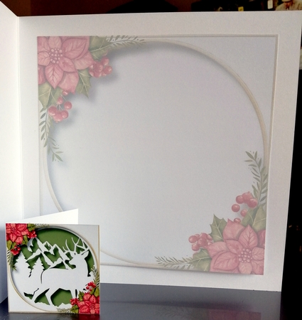 Christmas Faux Paper Cut - Stag Scene by CAROL LODGE