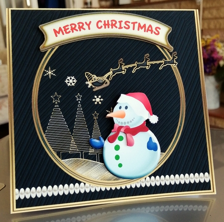 Golden Christmas Wishes - Tent Card by CAROL LODGE