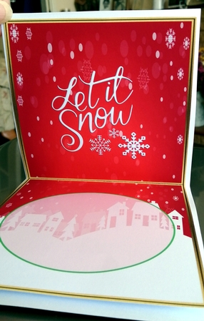 Golden Christmas Wishes - Tent Card by CAROL LODGE