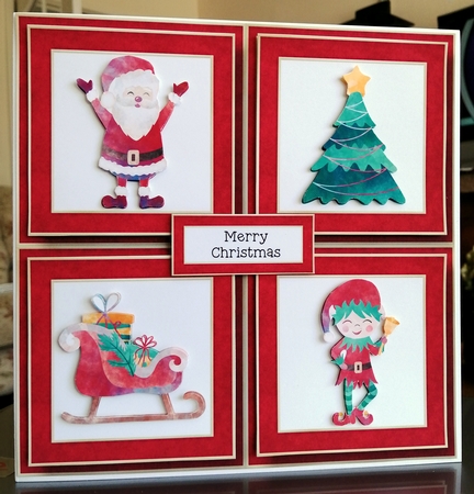 Santa & Elf New Christmas Quad Frame by CAROL LODGE
