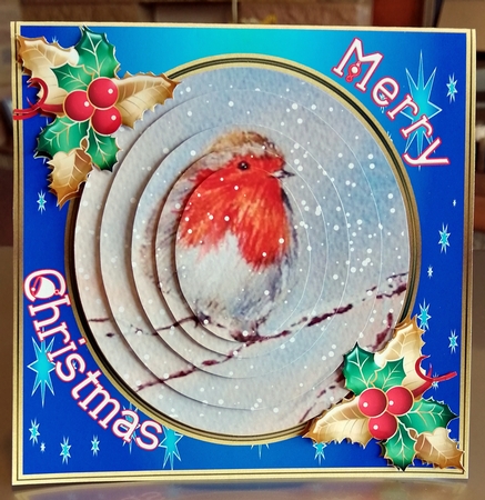 Christmas Robin - Tent Card by CAROL LODGE