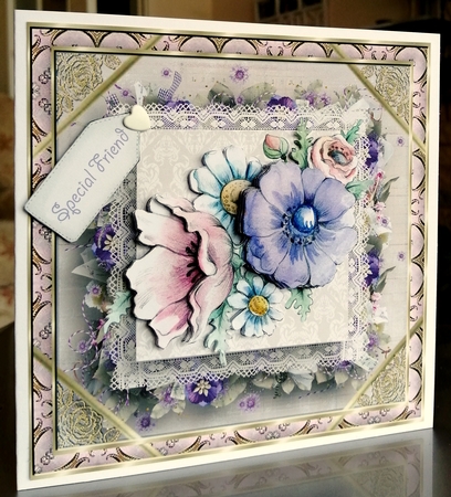 Poppy and daisy 5x5x5x5 by CAROL LODGE