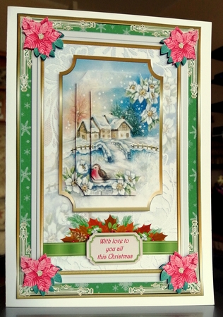 Christmas Snow Scene Decoupage Topper 2 by CAROL LODGE