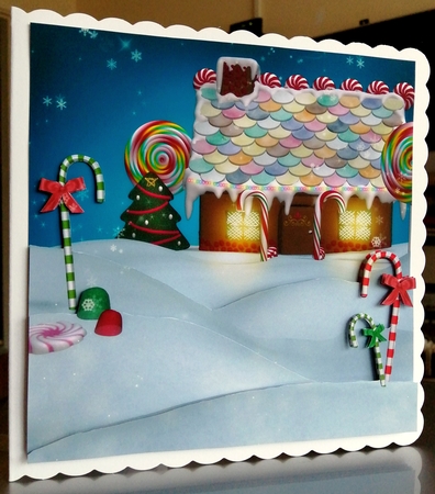 Yule Tide Magic 209 - Christmas Candy Land 3 - 3D Decoupage + Insert & Tag by CAROL LODGE
