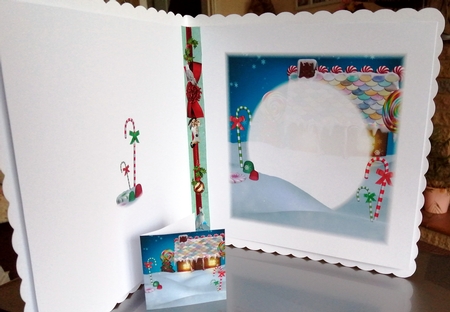 Yule Tide Magic 209 - Christmas Candy Land 3 - 3D Decoupage + Insert & Tag by CAROL LODGE