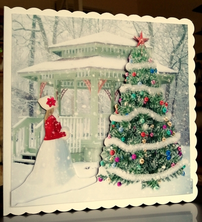 Yule Tide Magic 235 - Oh Christmas Tree - 3D Decoupage + Insert & Tag by CAROL LODGE