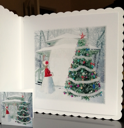 Yule Tide Magic 235 - Oh Christmas Tree - 3D Decoupage + Insert & Tag by CAROL LODGE