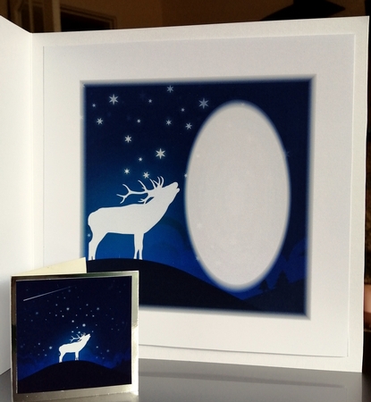 Yule Tide Magic 249 - Reindeer Magic - 3D Decoupage + Insert & Tag by CAROL LODGE