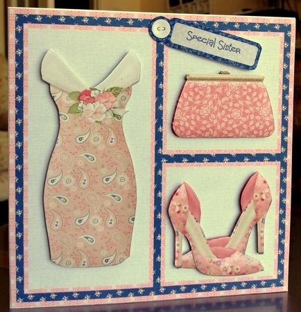 Lady fashion 6x6 card by CAROL LODGE