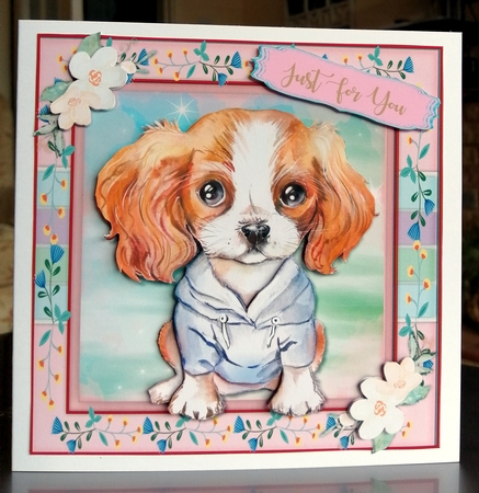 4, Adorable Card Fronts , Cute Puppies by CAROL LODGE