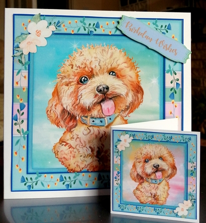 4, Adorable Card Fronts , Cute Puppies by CAROL LODGE