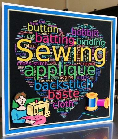 WORD HEART - SEWING by CAROL LODGE
