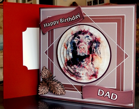 Chocolate Dog - Birthday/Fathers Day Card by CAROL LODGE