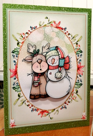 The snowman and the reindeer by CAROL LODGE