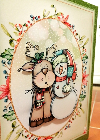 The snowman and the reindeer by CAROL LODGE